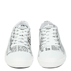John Galliano ( newspaper print ) white low sneakers | Size 10